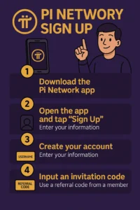 Pi Network App Review (2025) 136 Pi Network account creating infographic