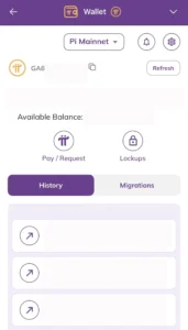 6 Easy Step Guide on How to Join Pi Network Today 126 Screenshot of a Pi Wallet main screen