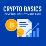 Learn the Crypto Basics 137 Crypto basics feature image of bitcoin, price chart and info document