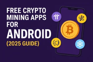 Best Free Crypto Mining Apps & Crypto News 150 Free crypto mining apps for android featured image with Bitcoin, Bee network and Pi Network coins